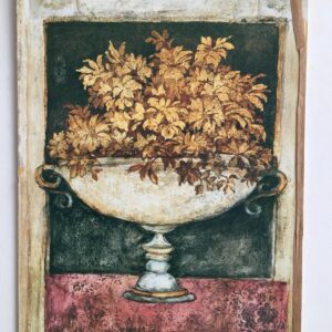 F43   Rustic Bowl with Dried Flowers