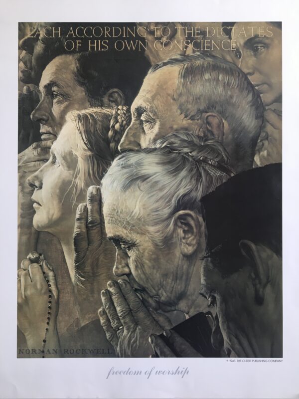 N67  Freedom Worship  by  Norman Rockwell