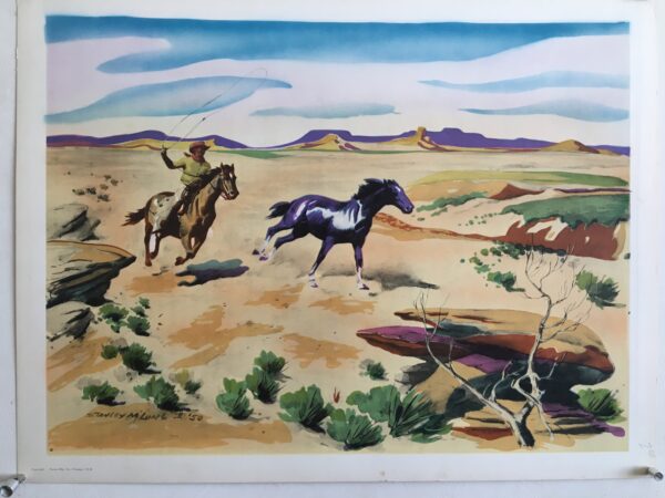 R16   Cowboy Roping Purple Horse