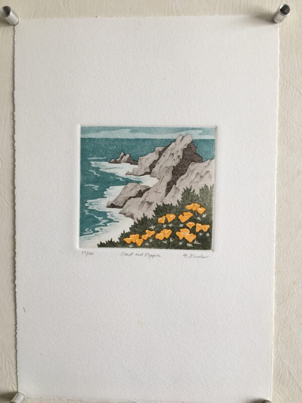 S13  Elizabeth Kavaler, Coast and Poppies,  47/100